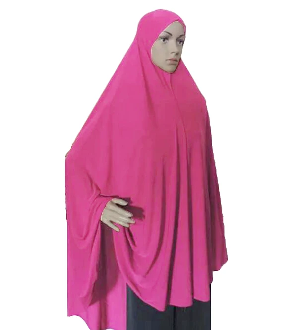 Muslim Women Hijab Large Scarf Amira Khimar Overhead Niqab Nikab Eid Ramadan Prayer Clothes Arab Islamic Hijabs Head Wrap Shawl - الصورة 3