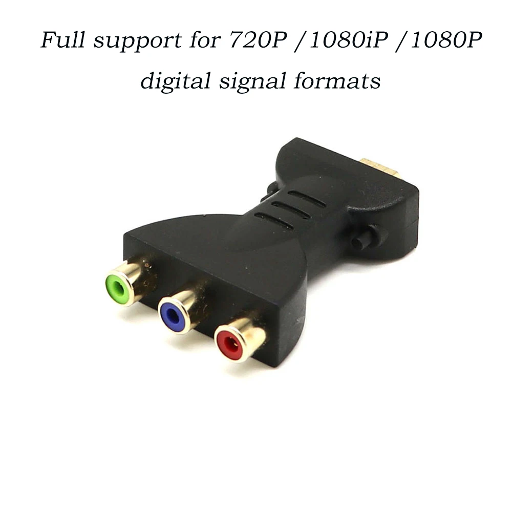 Gold-plated HDMI-compatible Male to 3 RGB RCA Video Audio Adapter AV Component Converter for 1080P HATV DVD Projector - الصورة 2