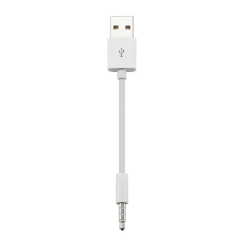 3.5mm Jack AUX to USB 2.0 Charger Data Sync Audio Adapter Cable for Apple iPod Shuffle 3rd 4th 5th 6th gen MP3 MP4 Player Cord - الصورة 3