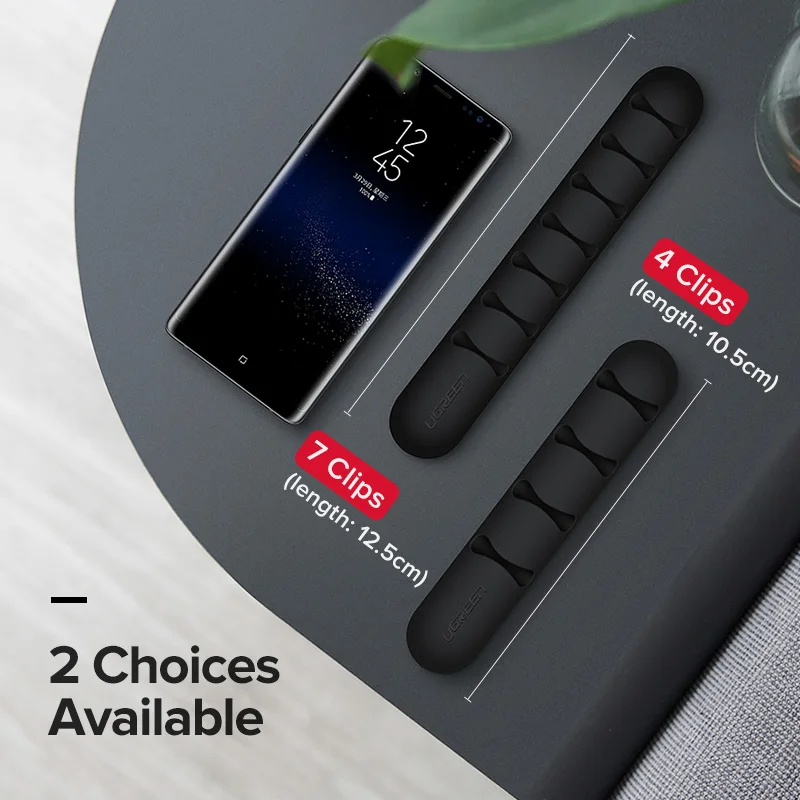 Ugreen Cable Organizer Silicone USB Cable Winder Flexible Cable Management Clips For Mouse Headphone Earphone Cable Holder - الصورة 6