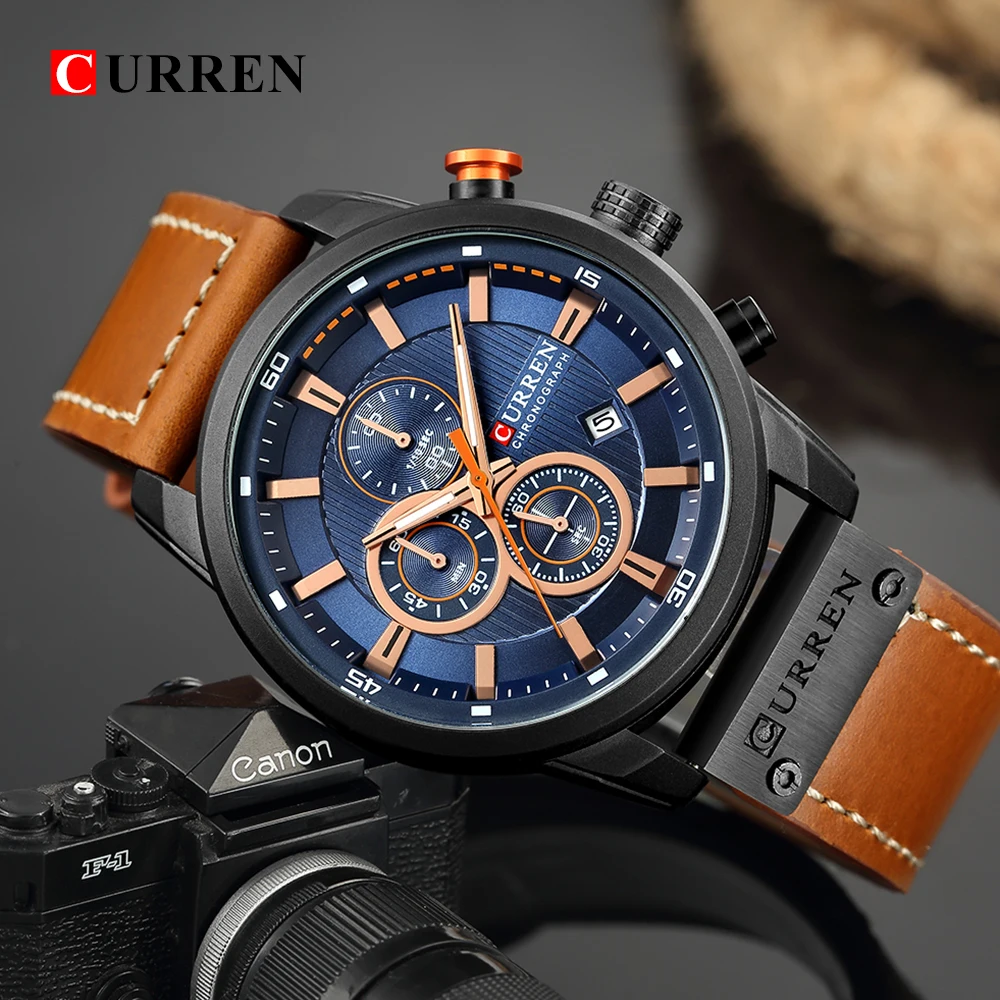 Top Brand Luxury CURREN Fashion Leather Strap Quartz Men Watches Casual Date Business Male Wristwatches Clock Montre Homme - Image 6