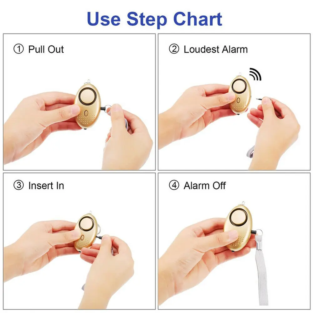 130db Self Defense Alarm Personal Defense Siren Anti-attack Security for Women Kids Personal Security Loud Alert Attack Panic - الصورة 6