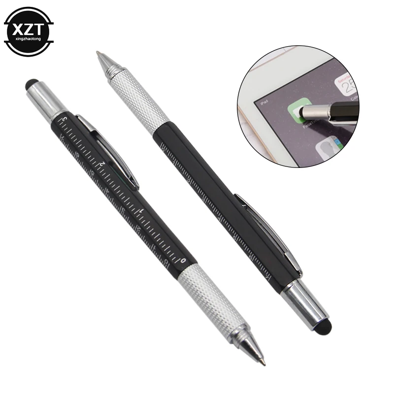 7 in1 Multifunction Ballpoint Pen with Modern Handheld Tool Measure Technical Ruler Screwdriver Touch Screen Stylus Spirit Level - Image 6