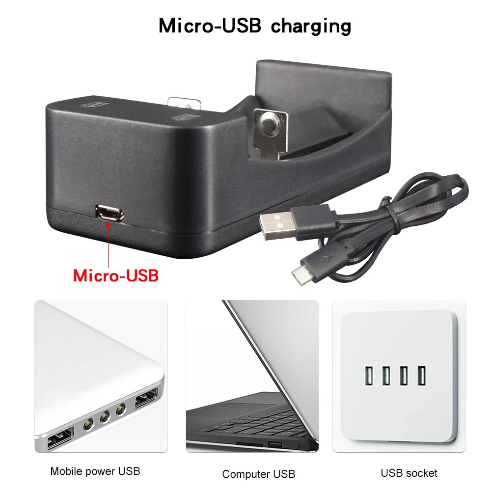 Palo 14500 18650 18500 3.7V lithium rechargeable battery charger LED smart charger for 3.7V li-ion battery 14500 18550 16340 - Image 4