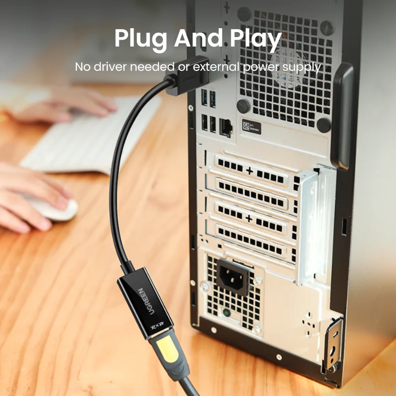 UGREEN 4K Displayport DP to HDMI Adapter 1080P Display Port Cable Converter For PC Laptop Projector Displayport to HDMI Adapter - الصورة 6