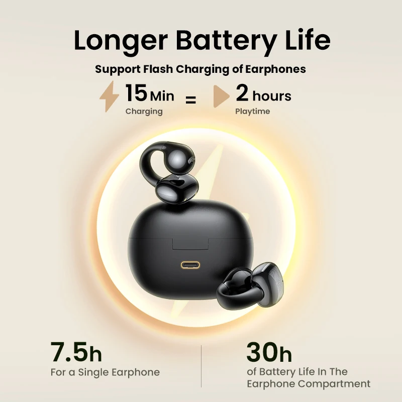UGREEN Open Ear Clip Wireless Earbuds Bluetooth Sports Earphones Headphones in Mic with Earhooks & Ear Hook - الصورة 6