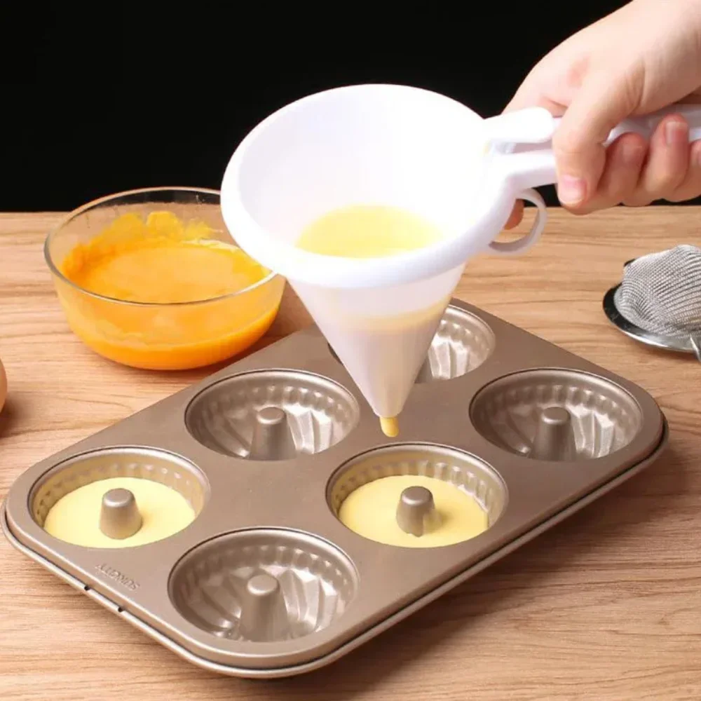 Adjustable Baking Batter Dispenser Funnel Anti-drip Food Grade Plastic Funnel For Cupcake Muffin Chocolate Jelly DiyBaking Tools - الصورة 2