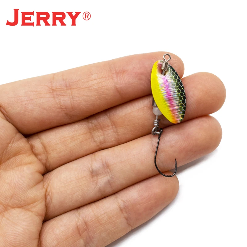 Jerry Wukong AR-S Spinner Bait Trout Fishing Spinning Tengsten Metal Rotating Blade Swival Arm Artificial Bait Perch Pike - الصورة 4