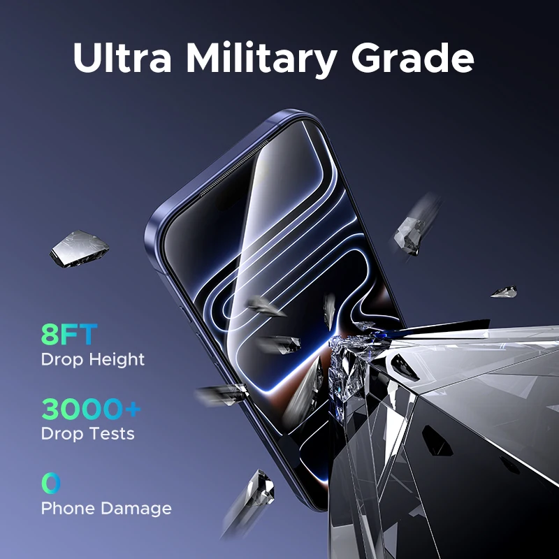 UGREEN 2pcs for iPhone 17 Pro Max Screen Protector for iPhone 17 Air Tempered Glass for iPhone Glass 3D Films - الصورة 2
