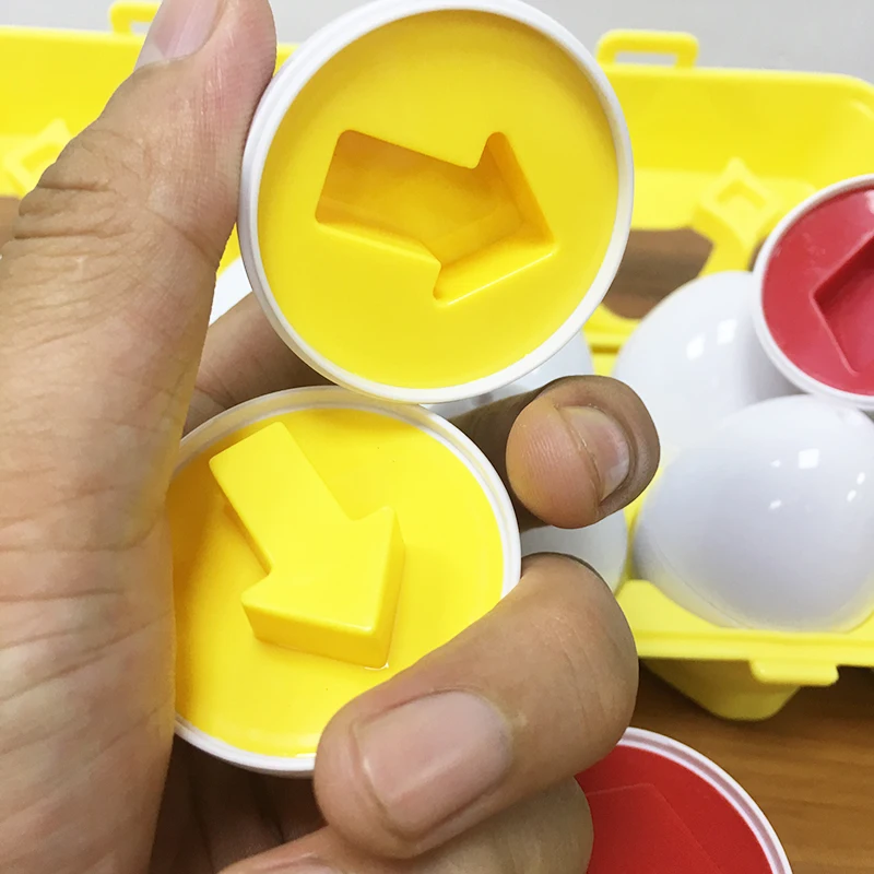 6pcs Montessori Smart Eggs 3D Puzzle Toys for Children Educational Learning Math Toy Kids Color Shape Recognize Match Easter Egg - الصورة 5