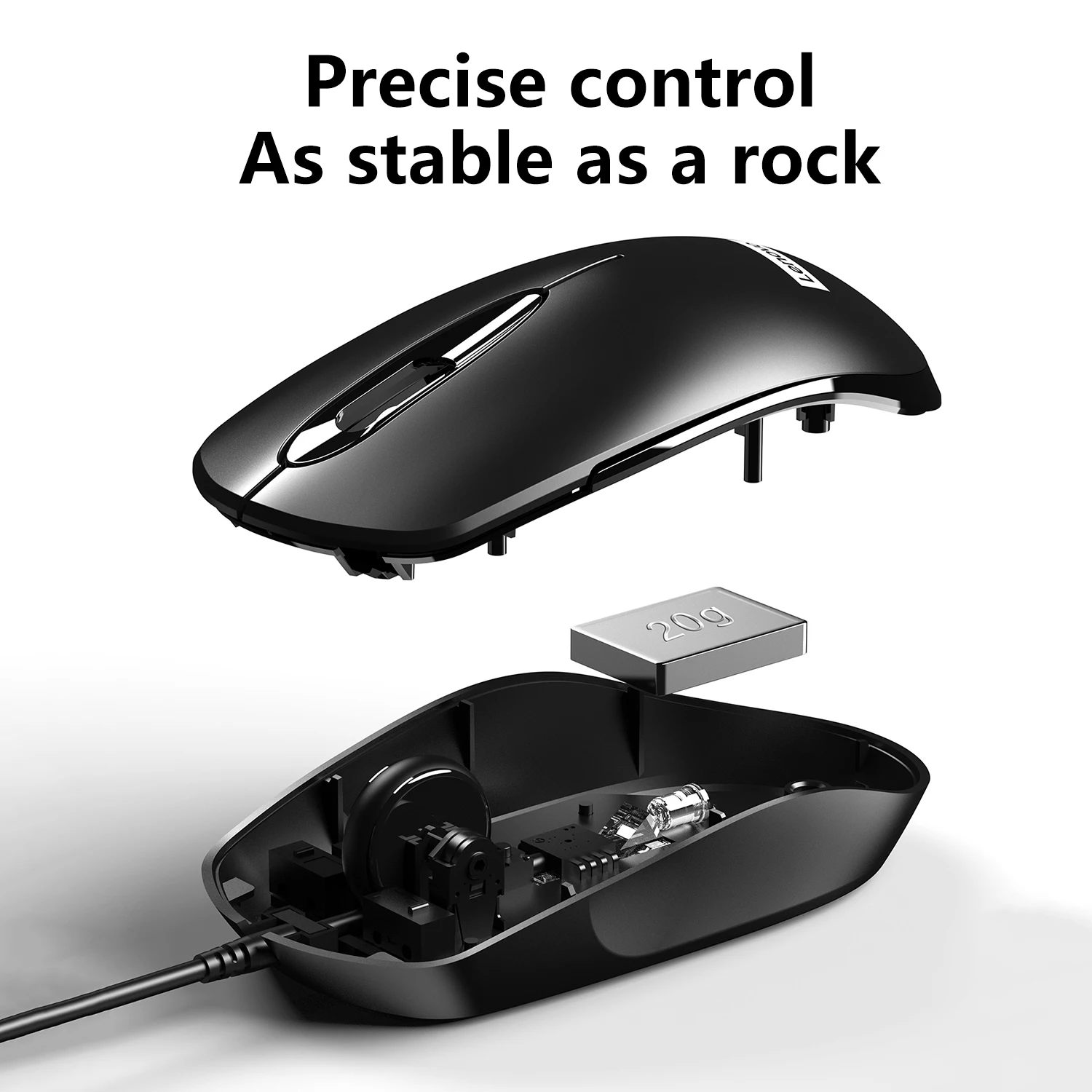 M150 Wired Mouse, Ergonomic Design USB-Powered Durable Black Smooth Rolling Ideal for Office Home Laptop Desktop and PC Use - الصورة 5