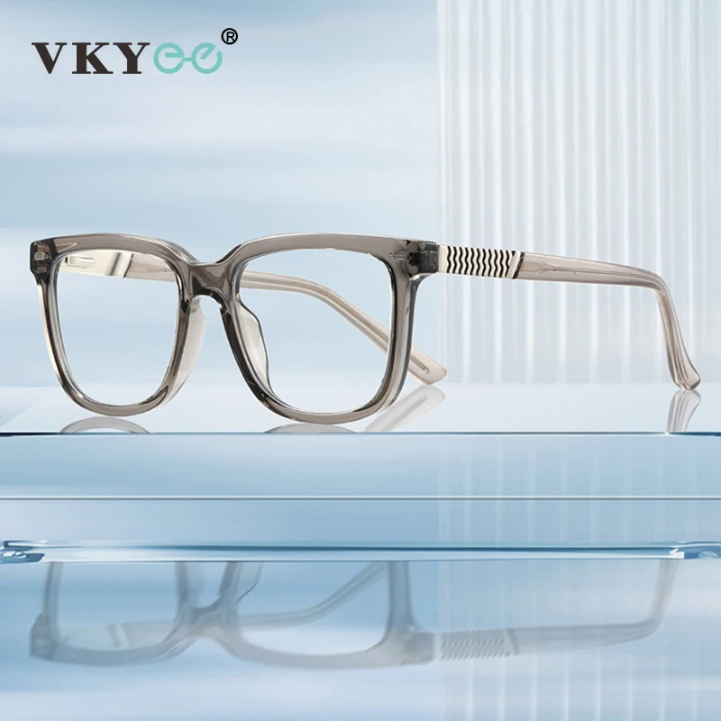 VICKY New Simple Retro Geometric Square Design Men's Anti-blue Light Reading Glasses Can Be Customized Prescription 60030