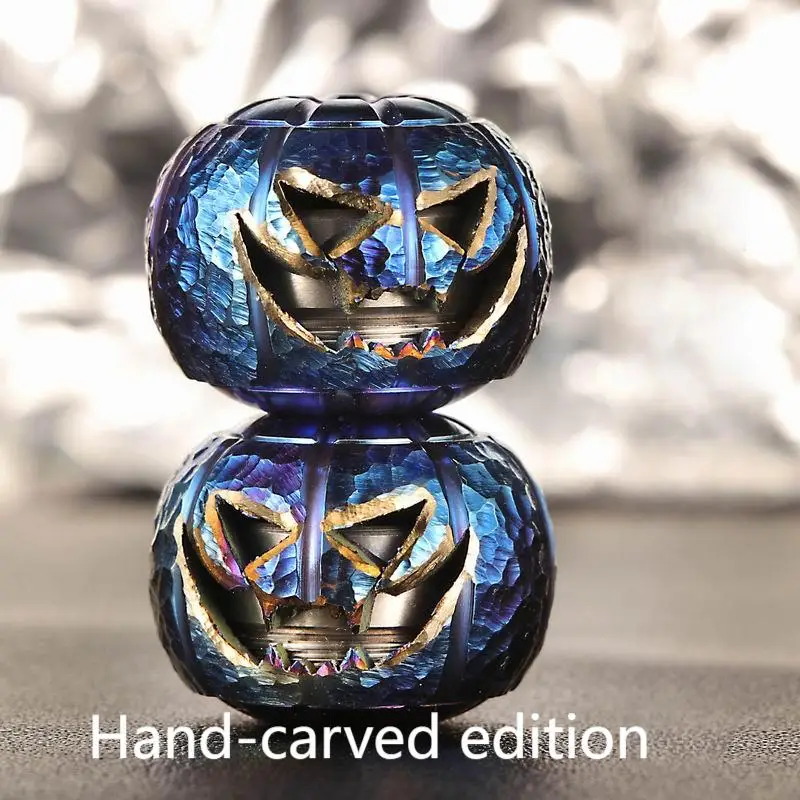 1PC EDC Outdoor Pocket Tool Titanium Alloy Halloween Pumpkin Man Knife Bead DIY Paracord Bead