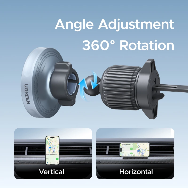 UGREEN Qi2 25W 15W Magnetic Car Phone Holder Wireless Charger Stand For iPhone 17 16 15 Pro Max Charging for Magsafe Car Charger - Image 5