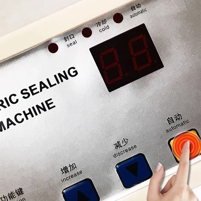 Electric Sealing Machine Pedal Packaging 450/600 Automatic Continuous Plastic Film Aluminum Foil Bag Plastic Commercial Sealer - Image 3