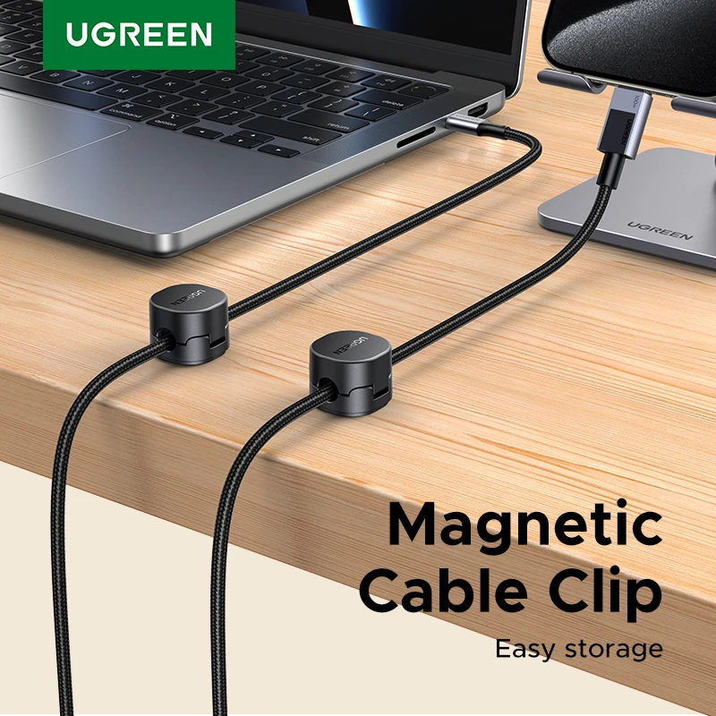 Ugreen Magnetic Cable Organizer Clips for Desk USB Charging Cord Management Holder Wire Ties for Earphone Cable Organizer - Image 2