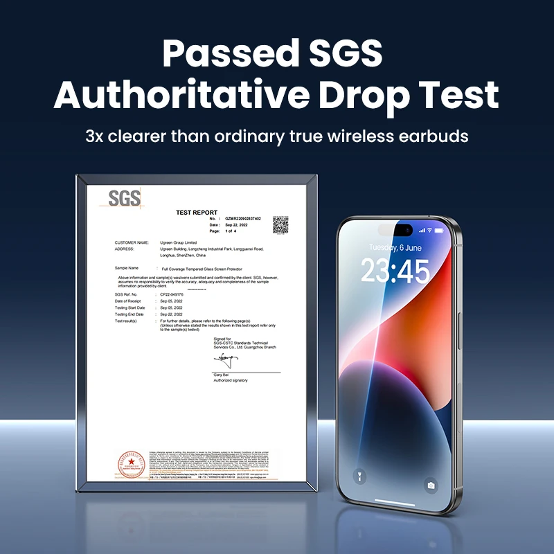 UGREEN 2PCS Screen Protector For iPhone 17 16 15 14 13 12 Pro Max Tempered Glass For iPhone 16 Plus Screen Protectors 15pro Film - الصورة 5