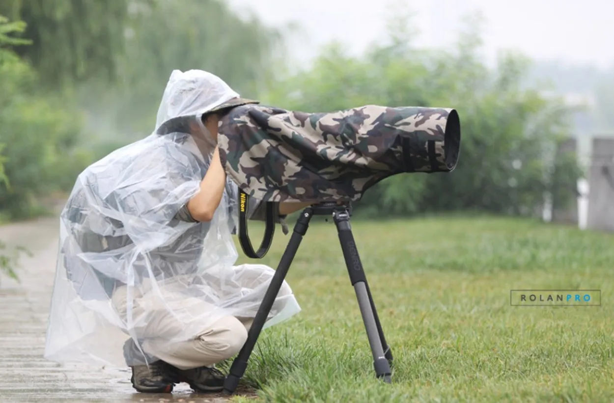 ROLANPRO Rain Cover Raincoat XS For Canon RF 100-500mm /EF100-400mm /Sony 100-400mm Rain Coat Sigma 150-600mm Rainproof Cover - الصورة 6