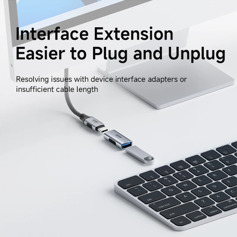 Hagibis USB C Female to USB Female Adapter USB 3.2 OTG Converter 60W Charging Extension Connector for iPhone Macbook Pro Laptops - الصورة 2