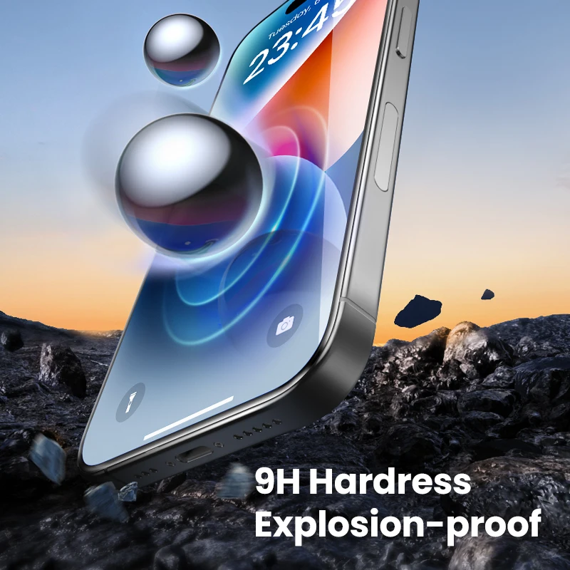 UGREEN 2PCS Screen Protector For iPhone 17 16 15 14 13 12 Pro Max Tempered Glass For iPhone 16 Plus Screen Protectors 15pro Film - الصورة 3