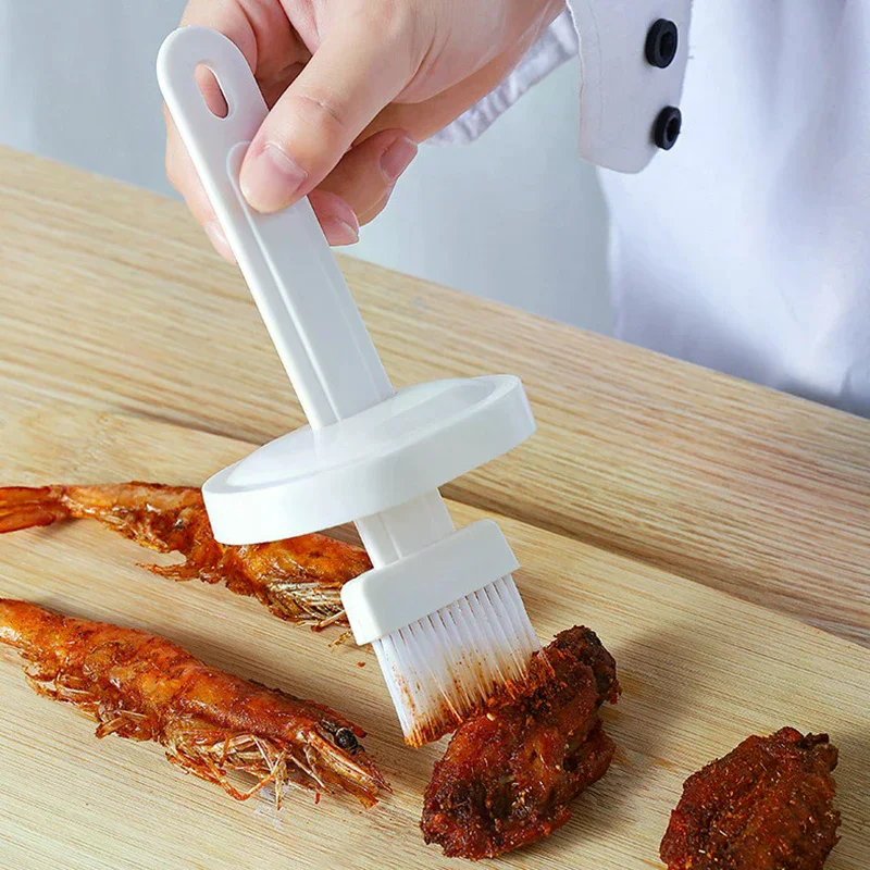 1Pc Oil Brush Pancake Oil Brush Integrated Oil Pot Brush With Bottle Kitchen Dustproof Household High Temperature Baking Tool - Image 3