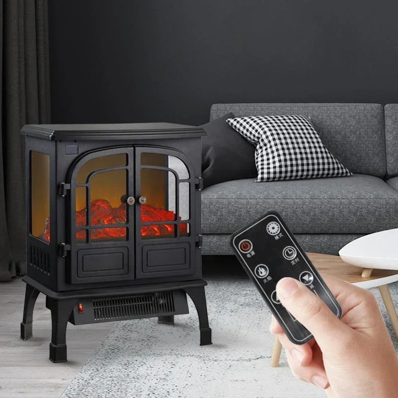 New Fashion European-style 3d Simulation Three-sided Flame Electric Fireplace Fast Heat Heater Household Bathroom Office Heater - الصورة 6