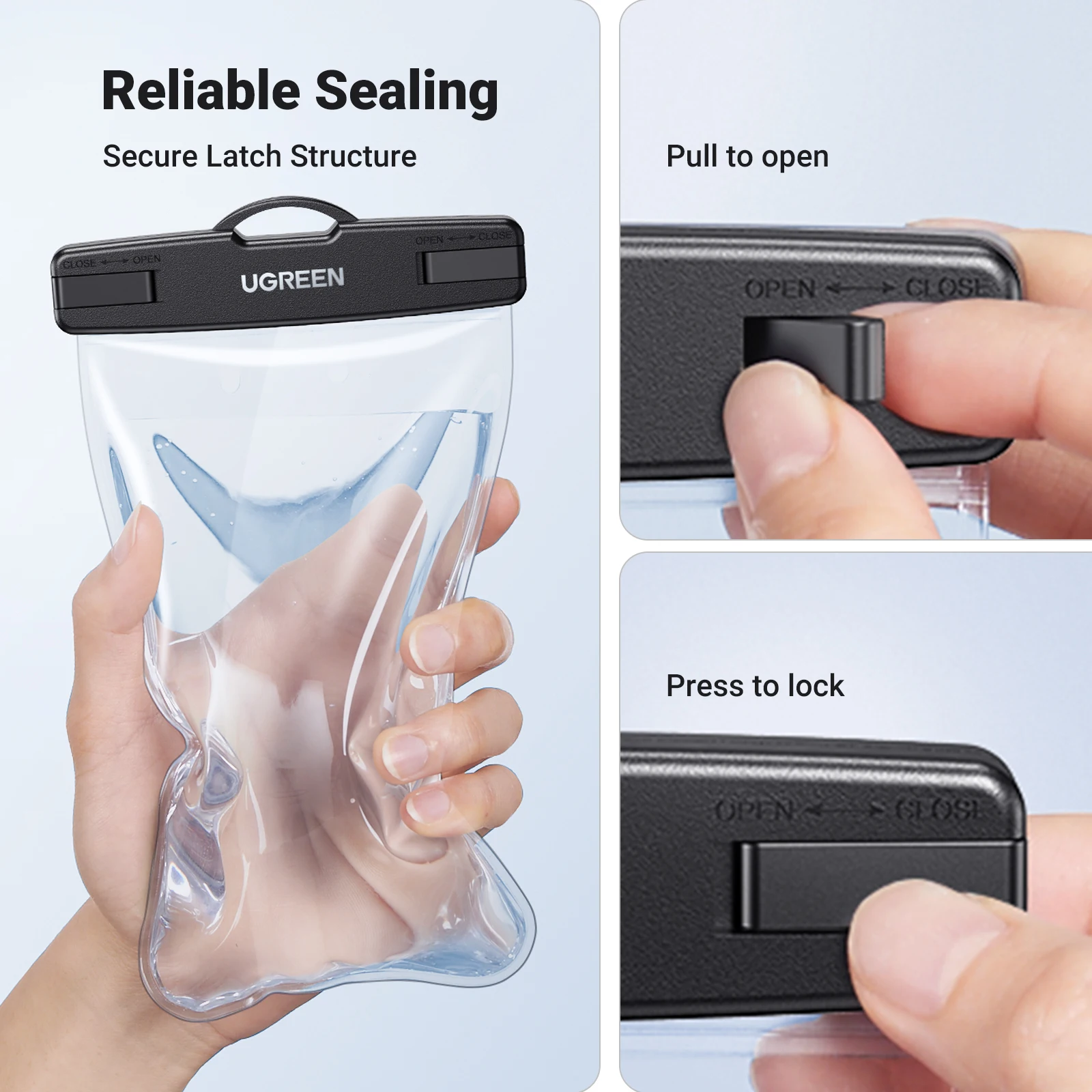 UGREEN 7.2 inch IPX8 Waterproof Phone Case Bag For iPhone 16 15 14 13 12 Pro Max Samsung Universal Swimming Protective Pouch Bag - الصورة 5