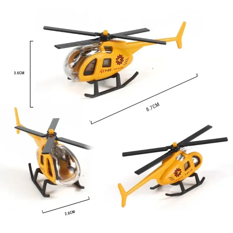 1PCS Children’s Helicopter Toy Alloy Airplane Simulation Model Ornaments Boy Toy Taxiing Simulation Helicopter Christmas Gift - الصورة 4