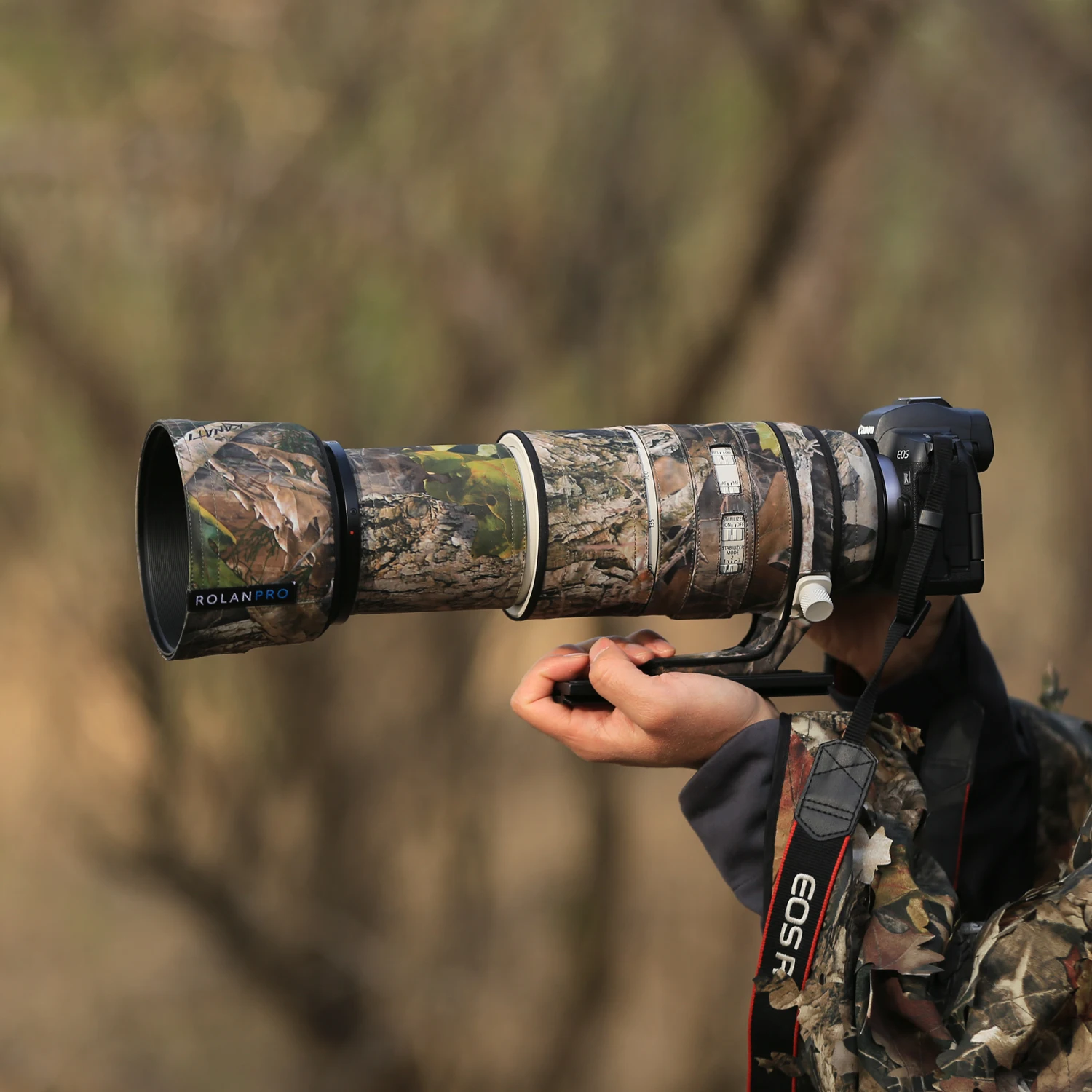 ROLANPRO Waterproof Lens Coat For Canon RF 100-500mm F/4.5-7.1 L IS USM Camouflage Rain Cover Lens Protective Sleeve Guns - Image 3