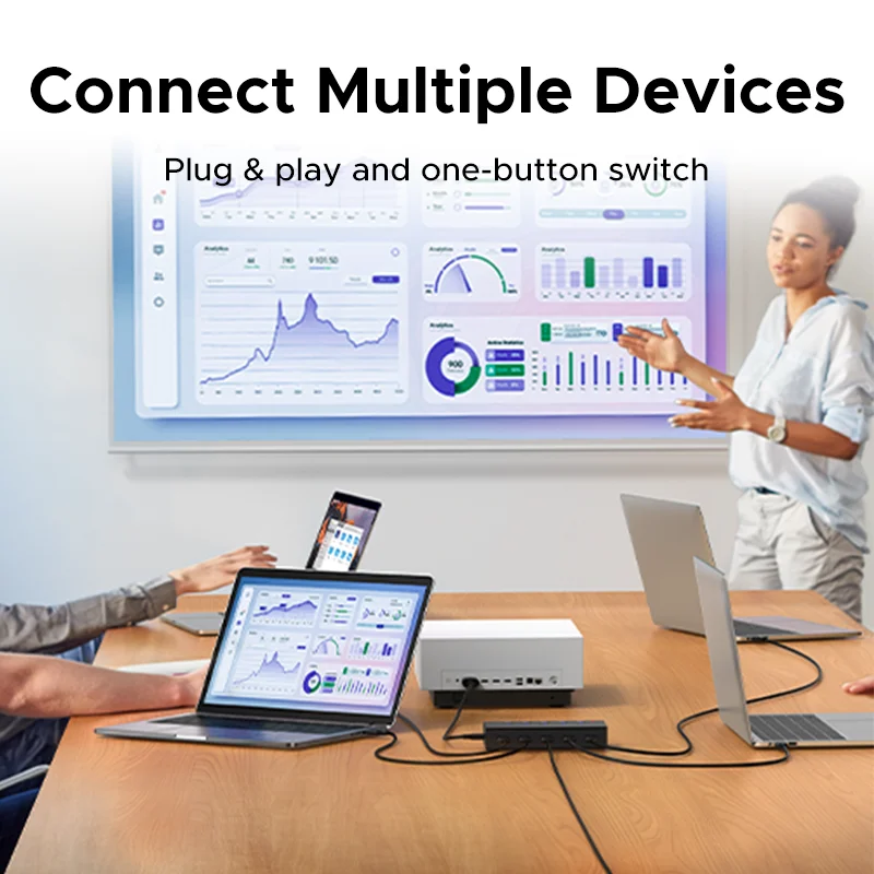 UGREEN HDMI Switch 5 in 1 Out 4K 60Hz HDMI Switcher with Remote Control for PS5 PS4 TV Monitor Projector CEC HDR HDCP 2.2 - الصورة 5