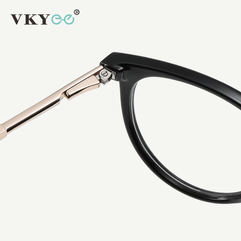 VICKY Simple Classic Stylish Round Frames Design Men's Anti-Blue Light Reading Glasses Women Customizable Prescription LS241 - الصورة 3