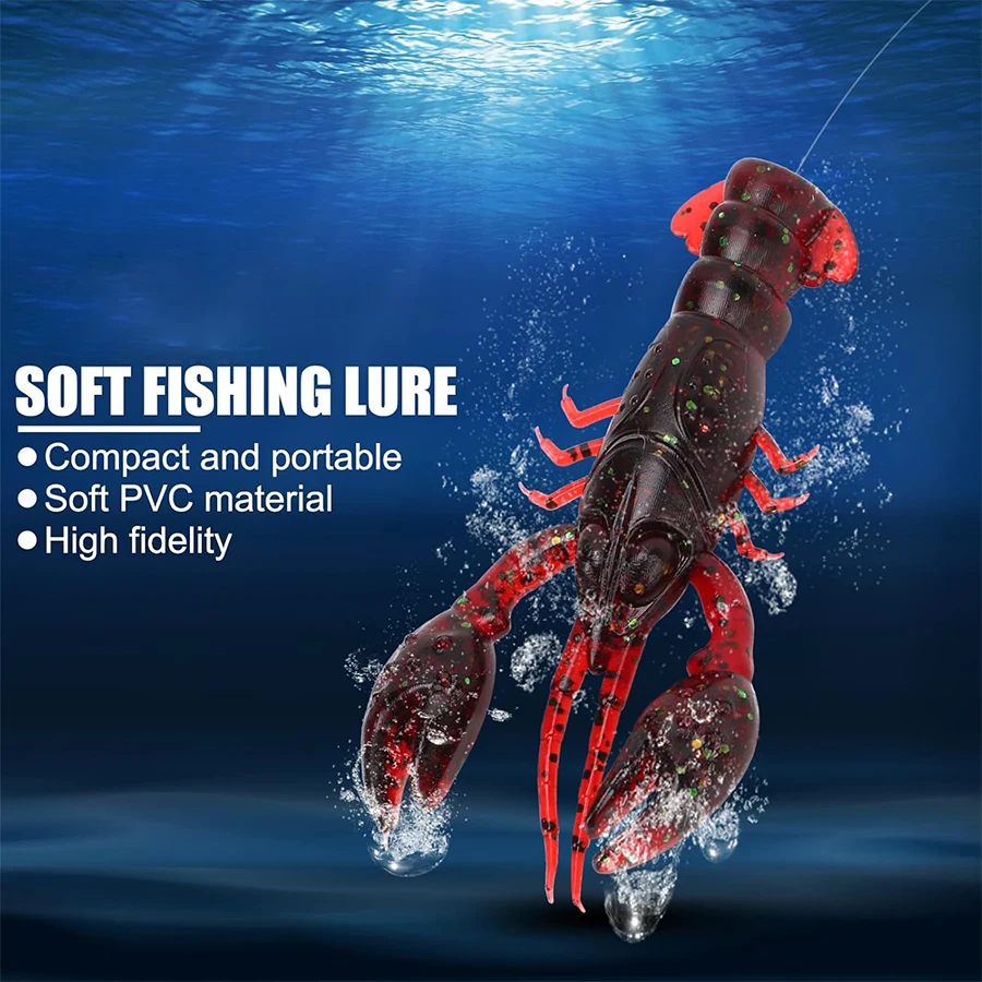 20pcs Crawfish Artificial Bait Shrimp Lobster Claw Lure For Bass Trout Pike Salmon Soft PVC Fishing Lures Swimbait 5.5cm/2.3g - Image 3