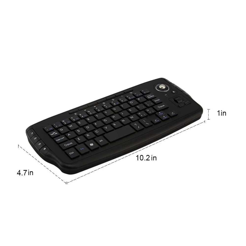 JOMAA 2.4G Wireless Ergonomic Keyboard Mini Size Decent Design Keyboard 15 Multi-Media Key Gaming Keyboard With Trackball For Wi - الصورة 5