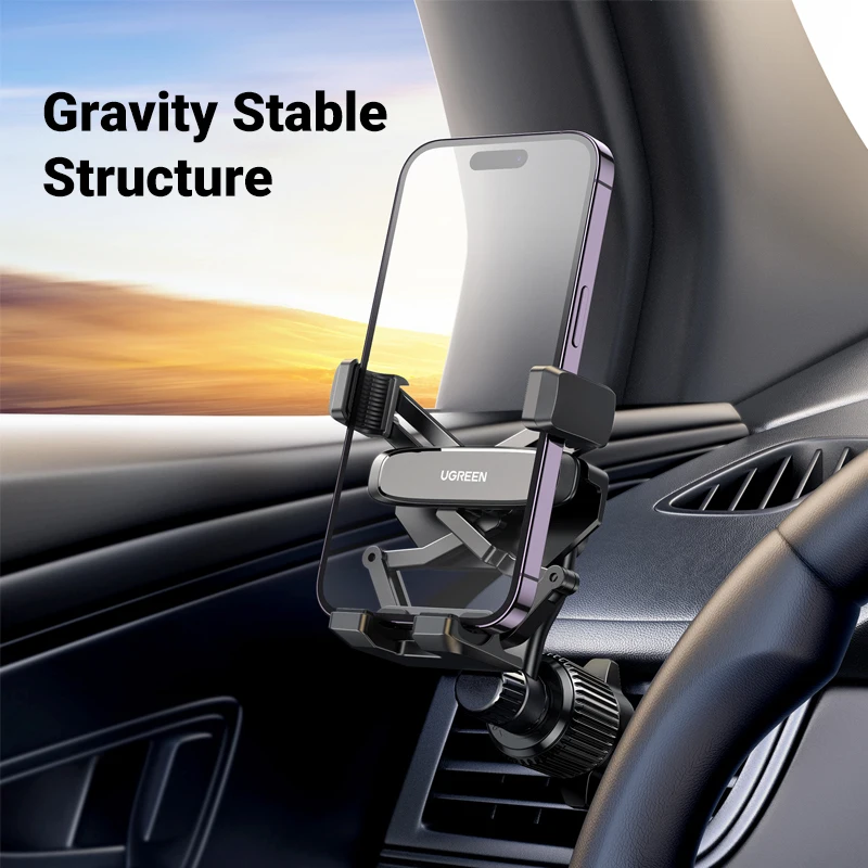 UGREEN Car Phone Holder Gravity Car Phone Stand For iPhone 16 15 14 Pro Max Xiaomi Samsung 360°Rotation Air Vent Phone Holder - الصورة 4