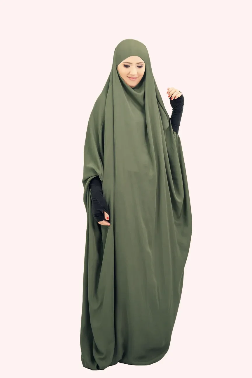 Women Hijab Dress Prayer Garment Jilbab Abaya Long Khimar Hooded Muslim Full Cover Ramadan Gown Abayas Islamic Clothes Niqab - Image 4