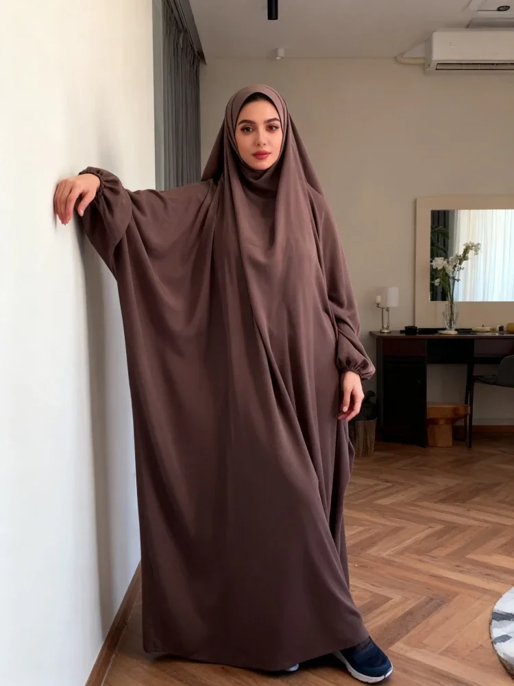Muslim Prayer Garment Dress Wp,em Women Hijab Dress Abaya Hooded Long Khimar Jilbab Burka Eid Abayas Gown Eid Niqab Ramadan - Image 3