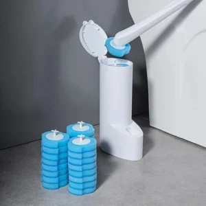1 set of bathroom wall scrubbing bathroom cleaning tools, dissolving and replacing 16 brush heads, toilet brushes