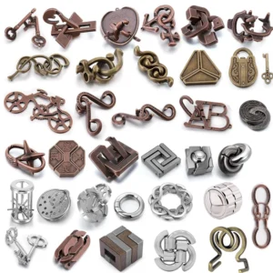 Difficult Disentanglement Brain Teaser Metal Puzzles For Adults and Kids Smart Logic IQ Test Mind Challenge Educational Toys