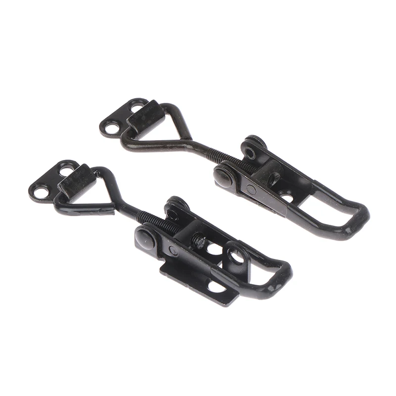 Cabinet Boxes Lever Handle Lock Hasp For Home Sliding Door Furniture Hardware Black Quick Clamp Latch Clamp Elbow Clamp Box