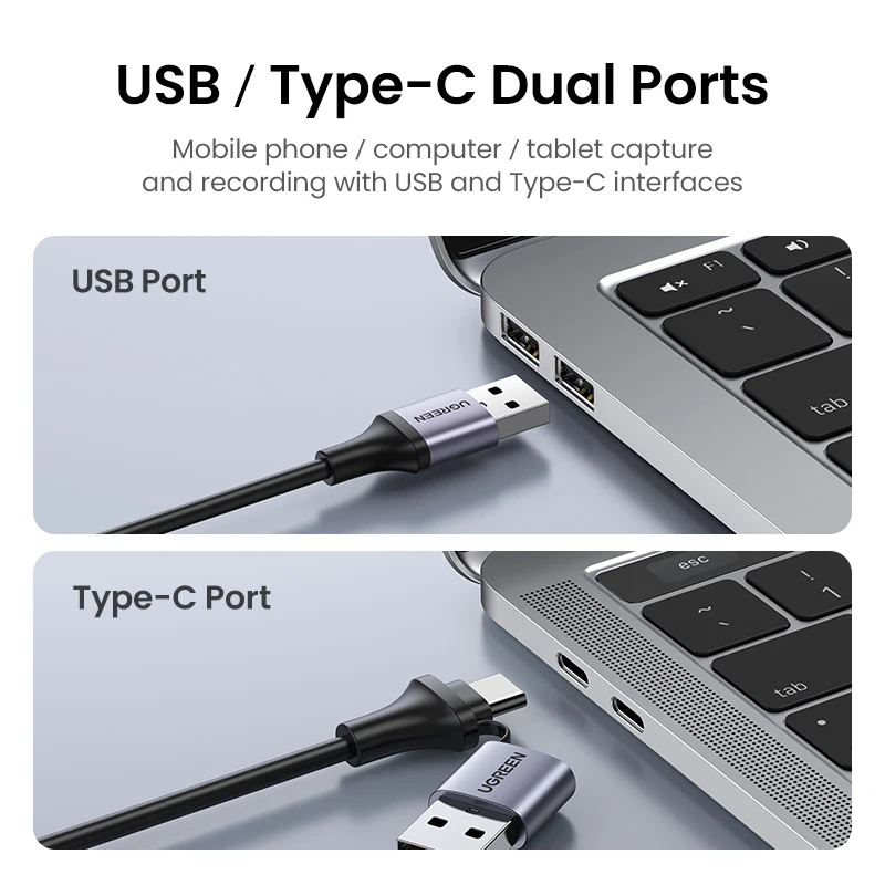 【NEW-IN】UGREEN Video Capture Card 4K HDMI to USB/USB-C HDMI Video Grabber Box for PC Computer Camera Live Stream Record Meeting - الصورة 6