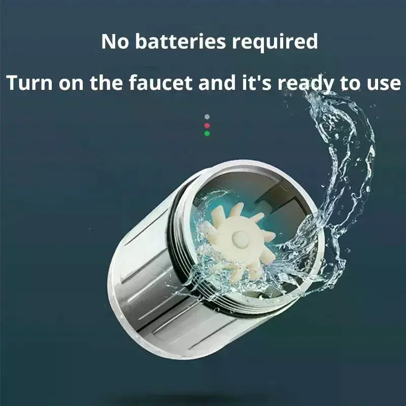 3-Color LED Sensor Faucet Temperature-Sensitive Light Water Saving Stream Light Faucet Aerator Tap Nozzle For Kitchen Bathroom - الصورة 4