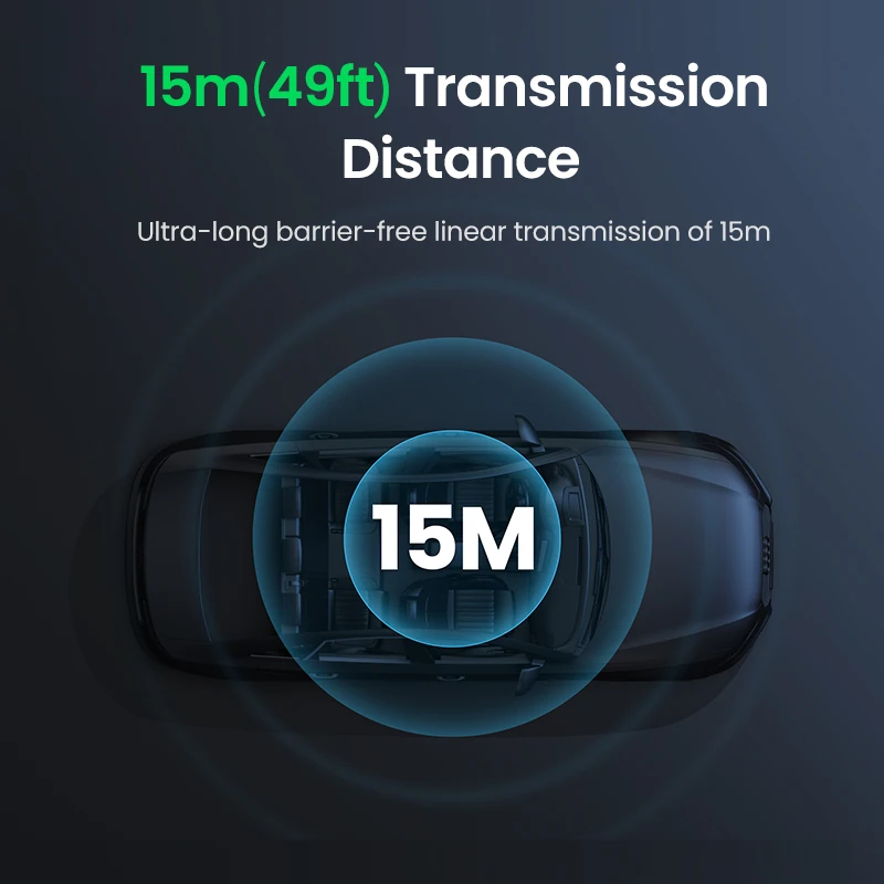 UGREEN Bluetooth Car Receiver Adapter 3.5mm AUX Jacks for Car Speakers Audio Music Receiver Hands Free Bluetooth 5.3 Adapter - Image 6