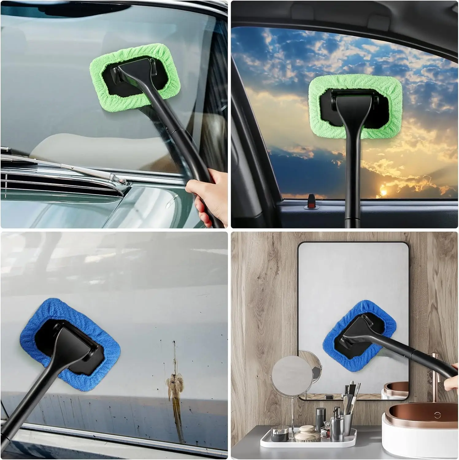 Windshield Cleaning Tool Windshield Cleaning Wand Auto Window Cleaner Dirty Car Washing Brushes - Image 4