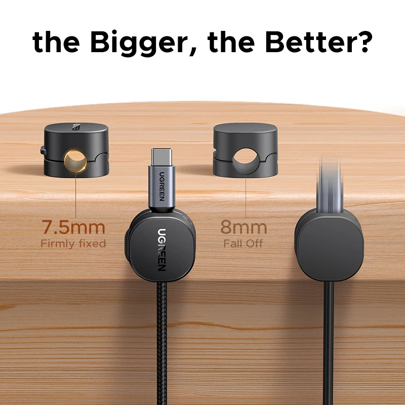 Ugreen Magnetic Cable Organizer Clips for Desk USB Charging Cord Management Holder Wire Ties for Earphone Cable Organizer - Image 3