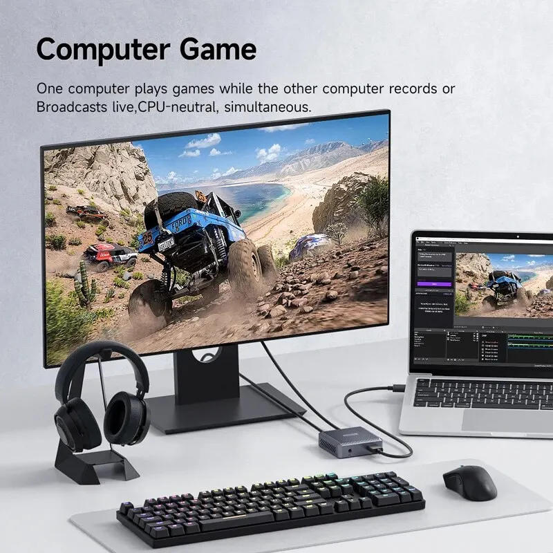 Hagibis 4K HDMI-Compatible Video Capture Card Loop Out for Game Recording Live Streaming 1080P Grabber MS2131 for PS4/5 Switch - Image 4