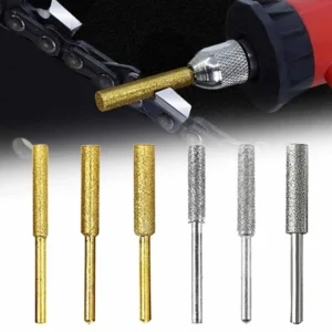 6pcs emery Chainsaw Sharpener 4.0/4.8/5.5mm emery Coated Burr Grinder Chain Saw Grinding For Metal Jade Wood Polishing Tools