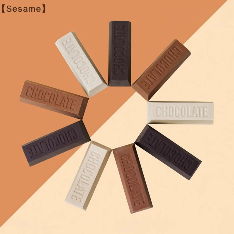 〔Sesame〕3pcs Chocolate Design Eraser Large Eraser Student Painting Writing Pencil Eraser Stationery School Office Supplies - الصورة 5