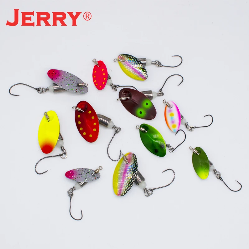 Jerry Wukong AR-S Spinner Bait Trout Fishing Spinning Tengsten Metal Rotating Blade Swival Arm Artificial Bait Perch Pike - الصورة 5