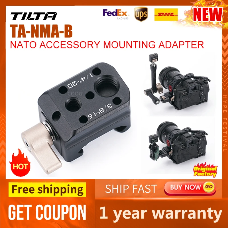 TILTA NATO rotating threaded hole adapter slide bar Quick disassembly and expansion positioning hole portable accessories