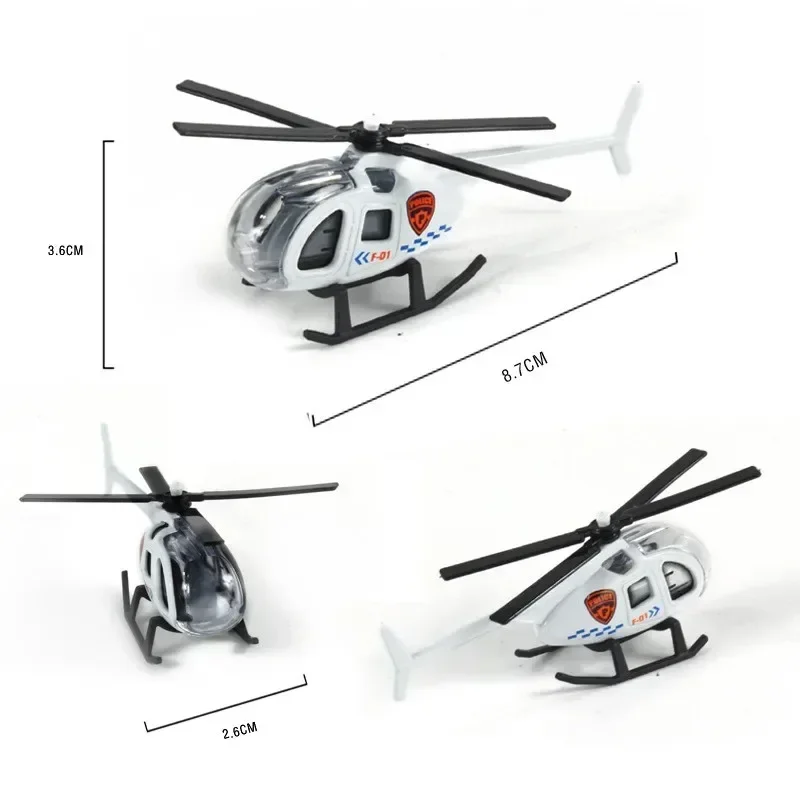 1PCS Children’s Helicopter Toy Alloy Airplane Simulation Model Ornaments Boy Toy Taxiing Simulation Helicopter Christmas Gift - الصورة 5